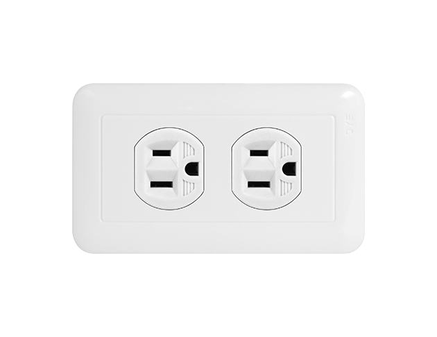 大面板二電鍋插座 - 鎖線式 1