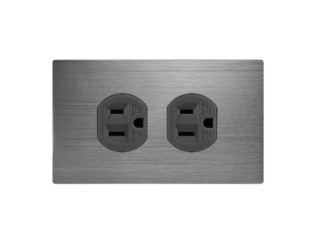 摩登灰電鍋雙插座 - 鎖線式 1