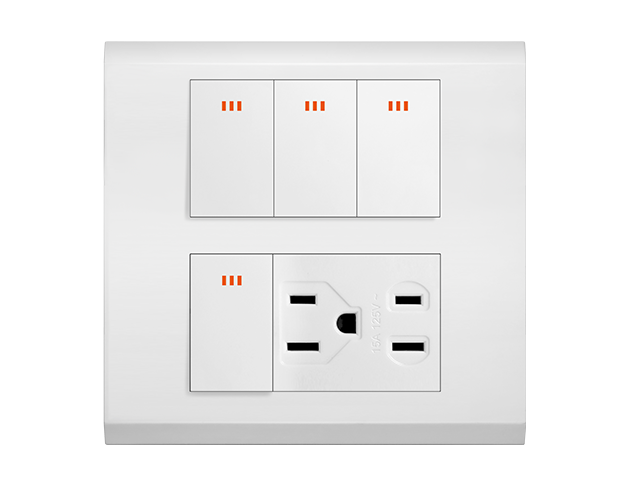 基本款四開關一接地一插座 1