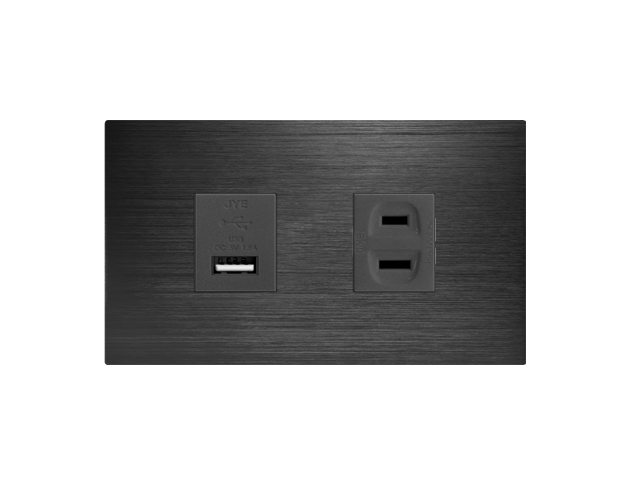 摩登黑單USB一插座 1