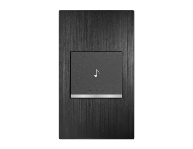 摩登黑電鈴押扣 - 直式 1