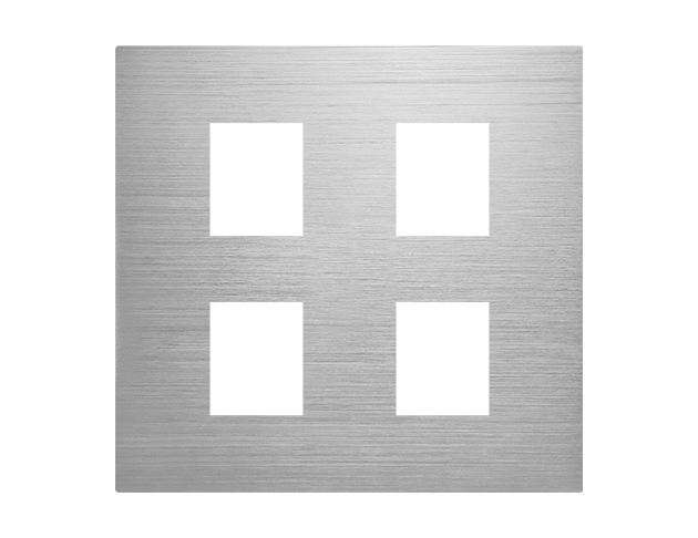 摩登銀四孔蓋板 1