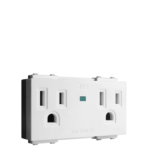 ECO基本款/接地雙插座帶燈 (線徑φ5.5)