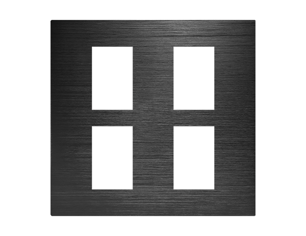 摩登黑四孔蓋板