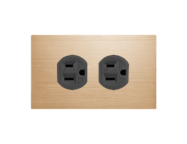 摩登金電鍋雙插座 - 鎖線式