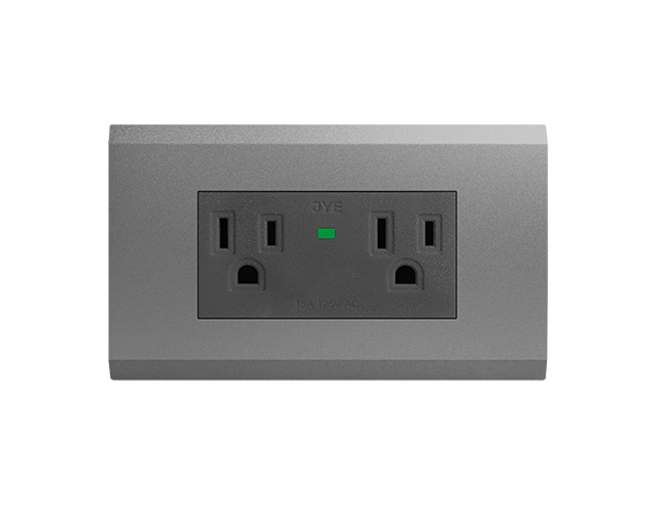 烤漆款NE接地雙插座