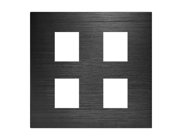 摩登黑四孔蓋板