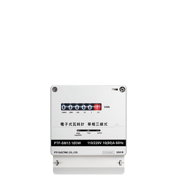 電子式電表 單相三線式PTF-SM13 110V/220V 10(80)A